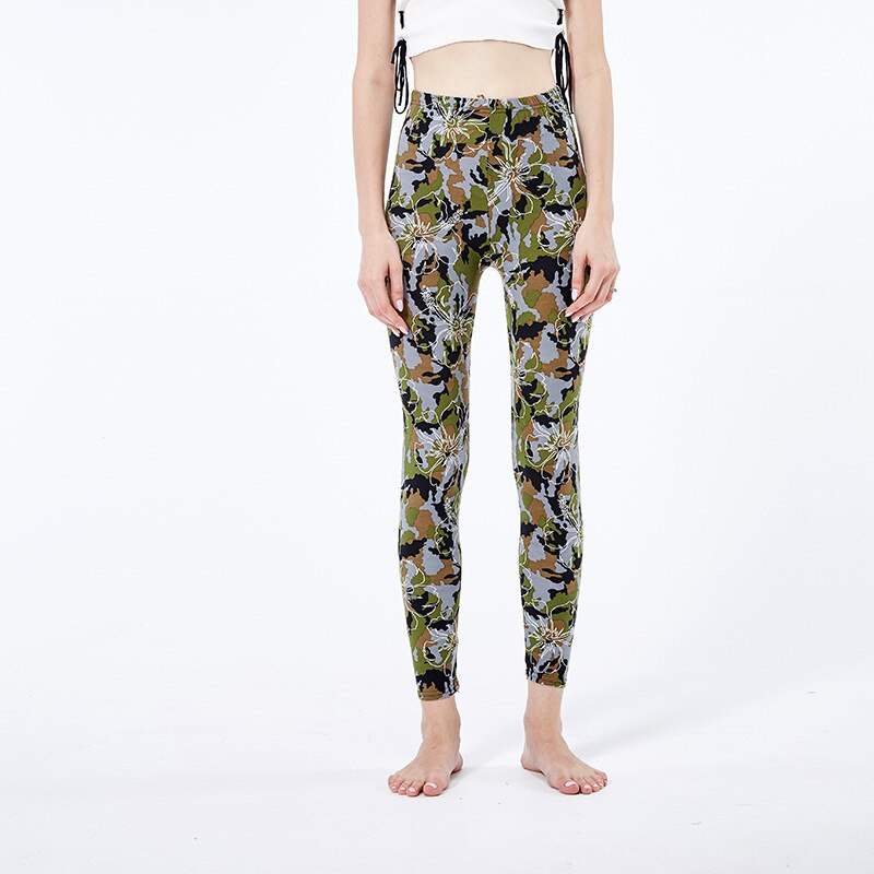 VISNXGI New Fashion 2020 Camouflage Printing Elasticity Leggings Camouflage Fitness Pant Legins Casual Milk Legging For Women