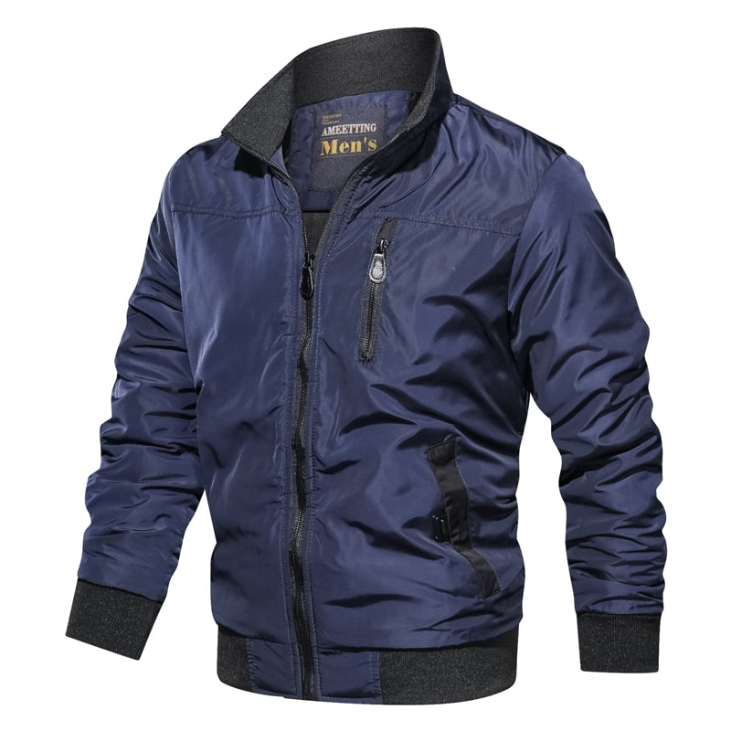 Casual Waterproof Spring 2020 Military Jacket Men's top Jackets Coats Men Outerwear Casual Brand Zipper Thin Coat Stand-Collar
