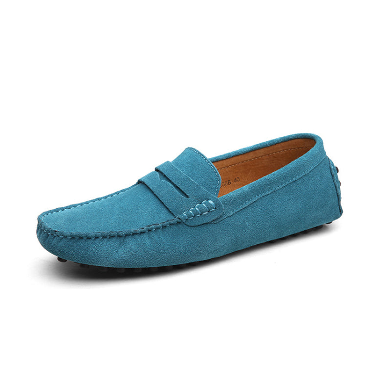 Men Casual Shoes Classic Original Suede Leather Penny Loafers Slip On Flats Male Moccasins Peas Shoes