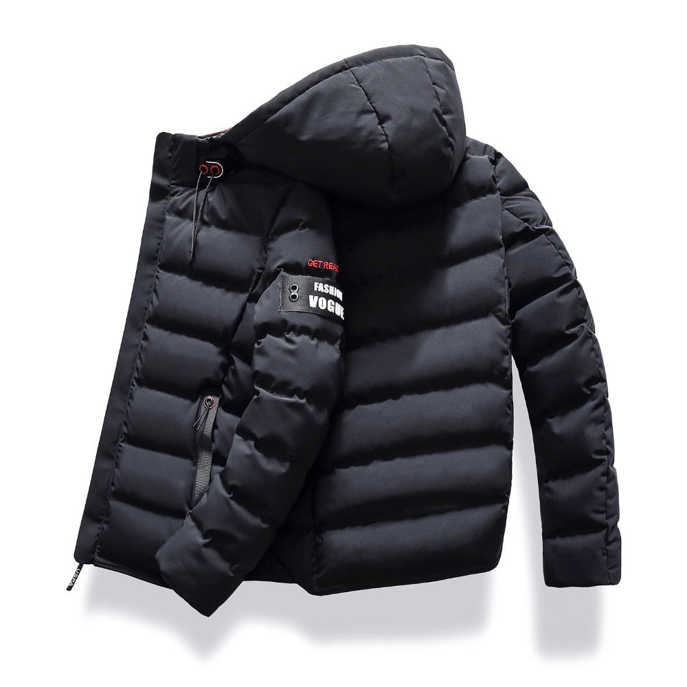 2020 New Men Winter Jacket Coat Hooded Warm Windproof Parkas Mens Thick Parka Casual Student Slim Fit Outwear Red Male Overcoat