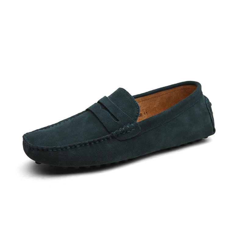 Men Casual Shoes Classic Original Suede Leather Penny Loafers Slip On Flats Male Moccasins Peas Shoes