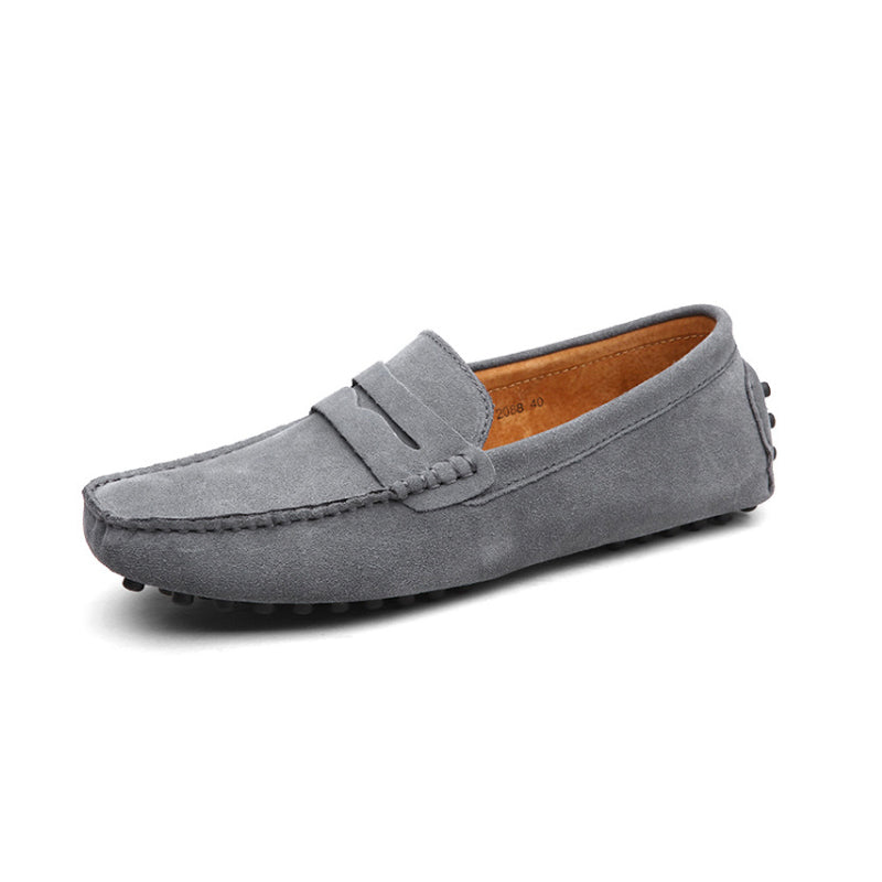Men Casual Shoes Classic Original Suede Leather Penny Loafers Slip On Flats Male Moccasins Peas Shoes
