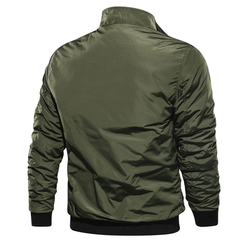 Casual Waterproof Spring 2020 Military Jacket Men's top Jackets Coats Men Outerwear Casual Brand Zipper Thin Coat Stand-Collar
