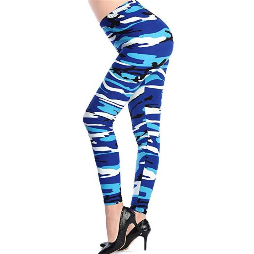 VISNXGI New Fashion 2020 Camouflage Printing Elasticity Leggings Camouflage Fitness Pant Legins Casual Milk Legging For Women