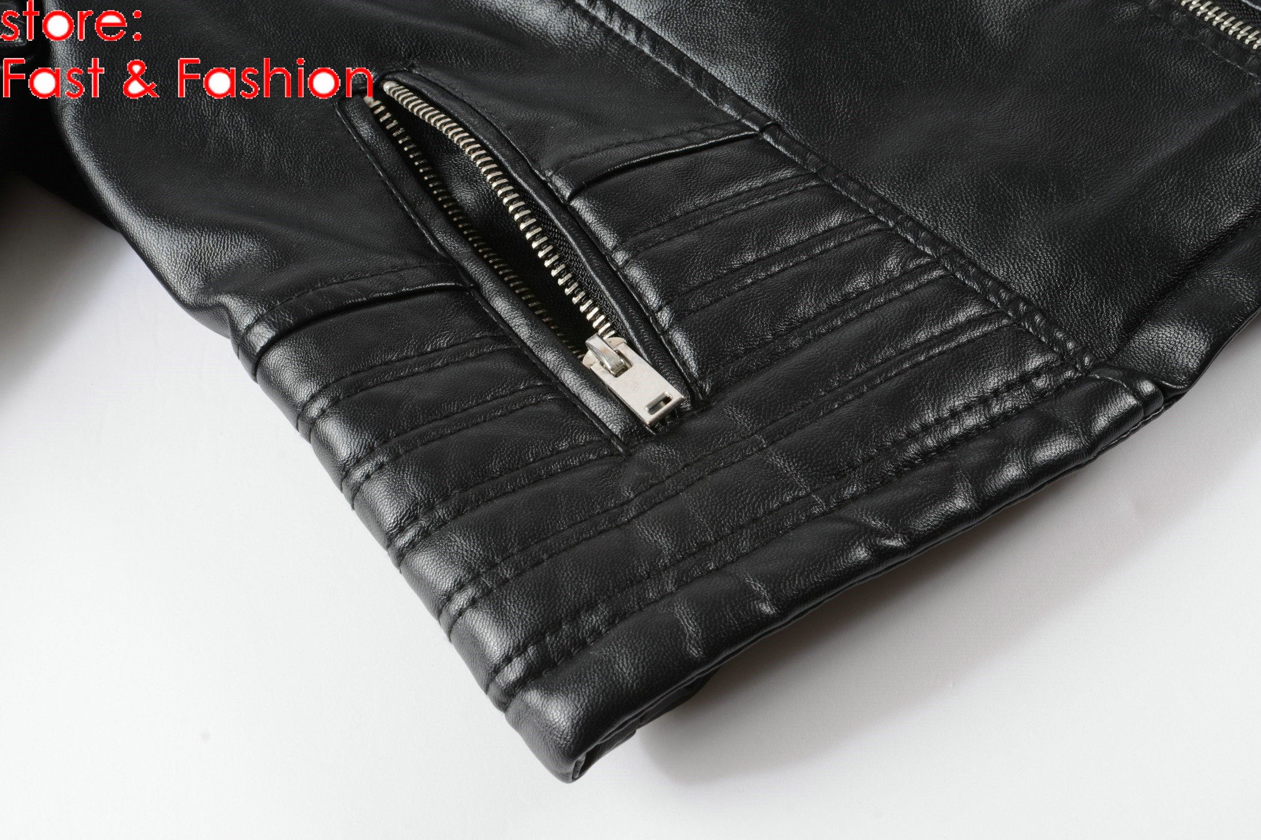 2020 New Fashion Women Motorcycle Faux Leather Jackets Ladies Long Sleeve Autumn Winter Biker Zippers Streetwear Black Coat