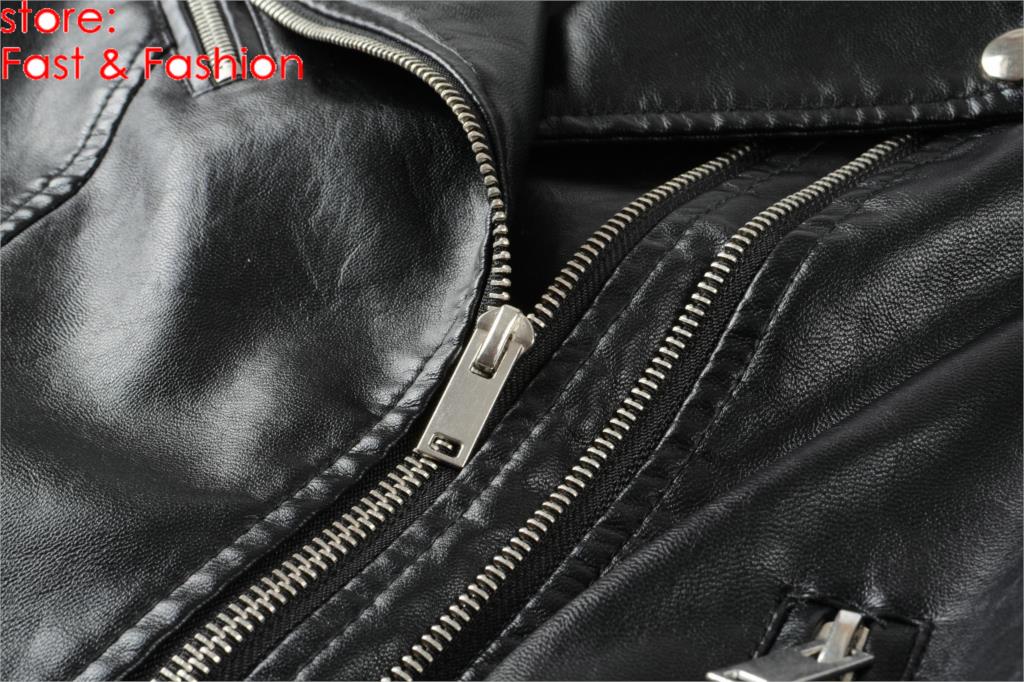 2020 New Fashion Women Motorcycle Faux Leather Jackets Ladies Long Sleeve Autumn Winter Biker Zippers Streetwear Black Coat