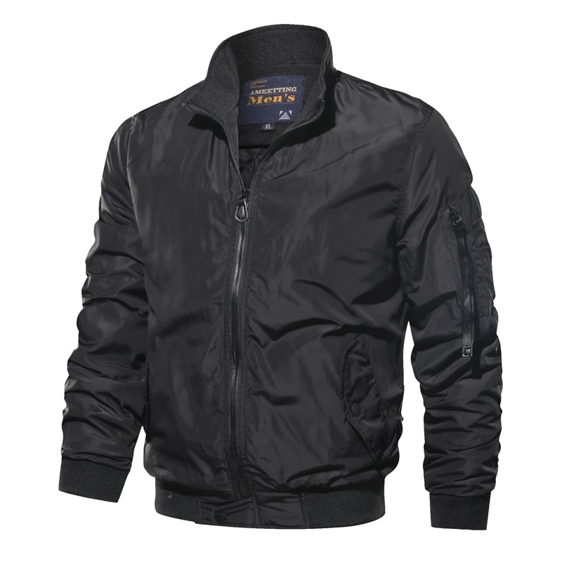 Casual Waterproof Spring 2020 Military Jacket Men's top Jackets Coats Men Outerwear Casual Brand Zipper Thin Coat Stand-Collar