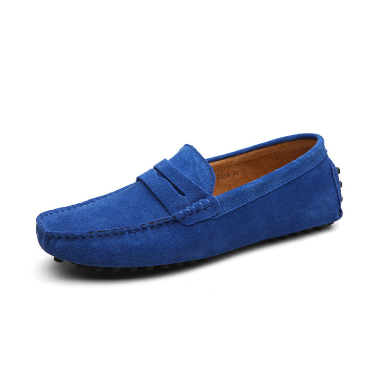 Men Casual Shoes Classic Original Suede Leather Penny Loafers Slip On Flats Male Moccasins Peas Shoes