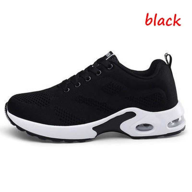 Fashion Women Lightweight Sneakers Running Shoes Outdoor Sports Shoes Breathable Mesh Comfort Running Shoes Air Cushion Lace Up