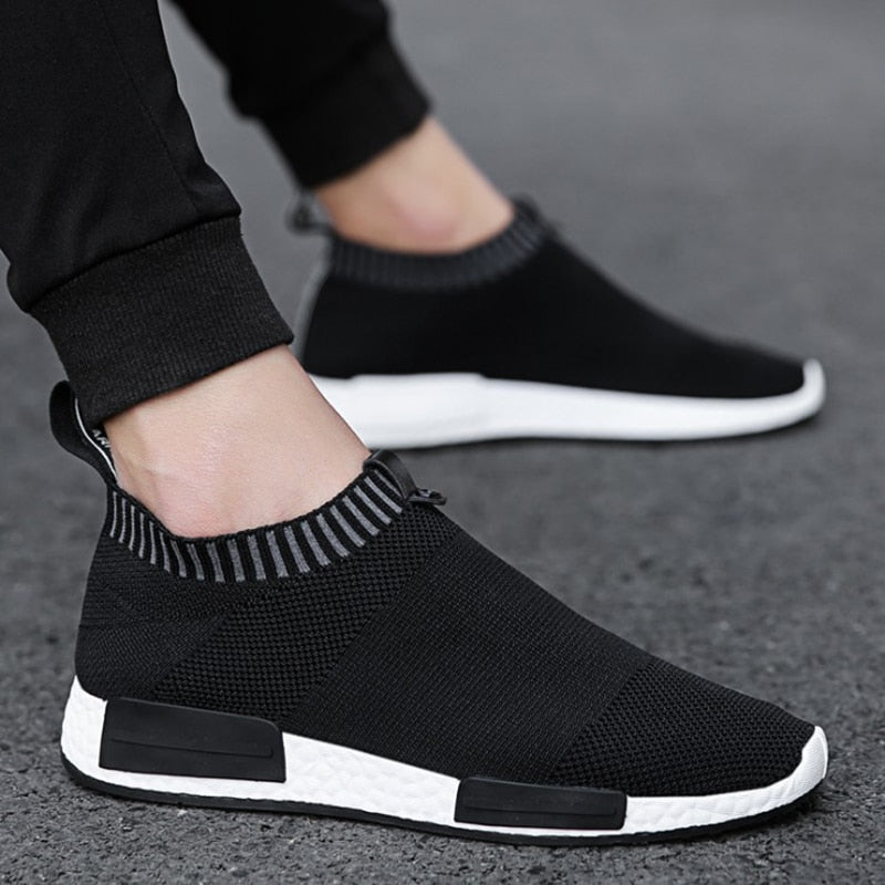 Sneakers Shoes Men Socks Stretch Fabric Male
